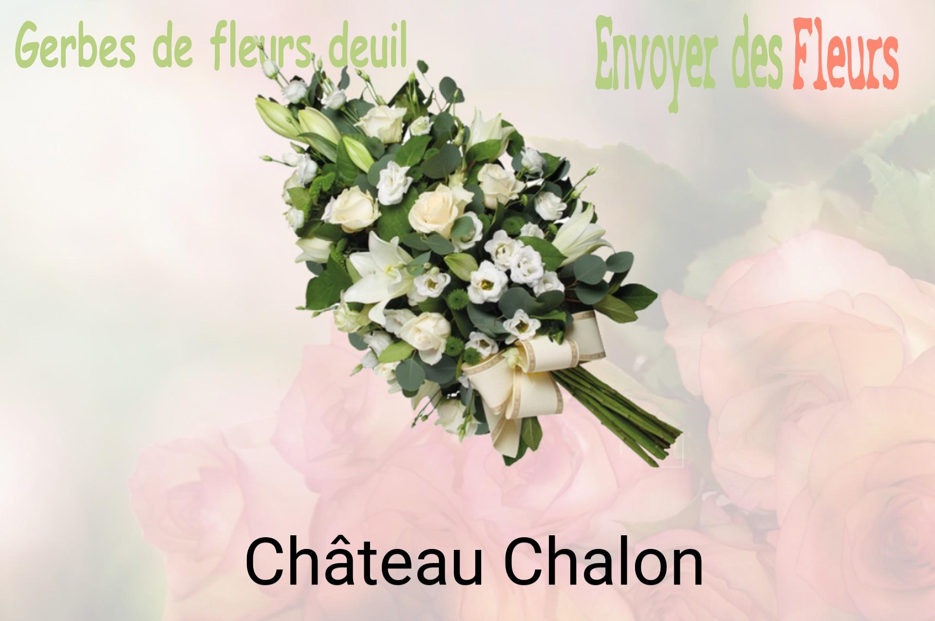 Gerbe de fleurs de deuil livrée à Château-Chalon